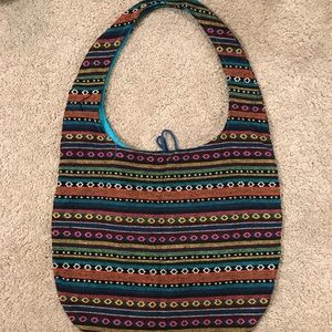 Colorful Woven Hobo Bag